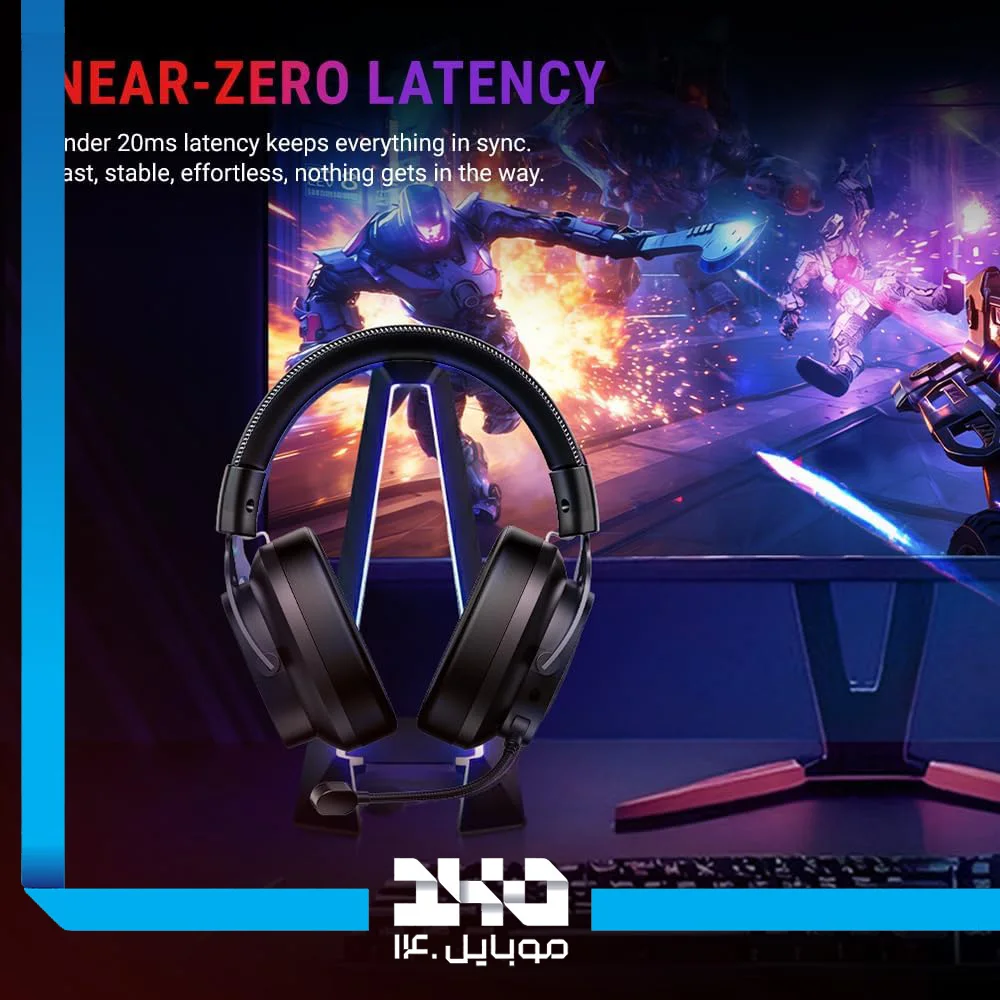 هدست گیمینگ بی‌سیم کیو‌سی‌وای مدل Heroad VT200 Pro