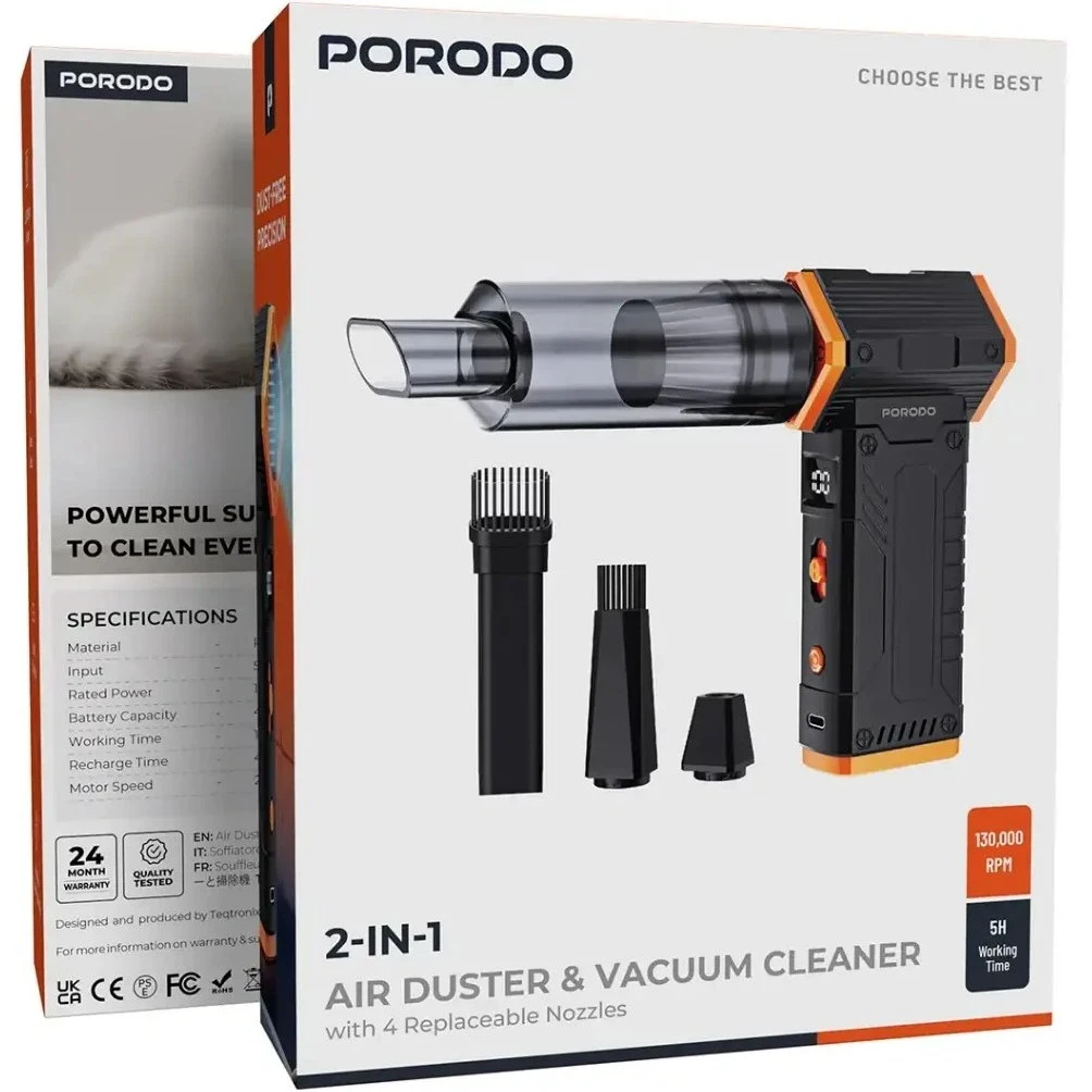 دمنده و مکنده شارژی پرودو مدل (PDVC50BK) توان 150 وات