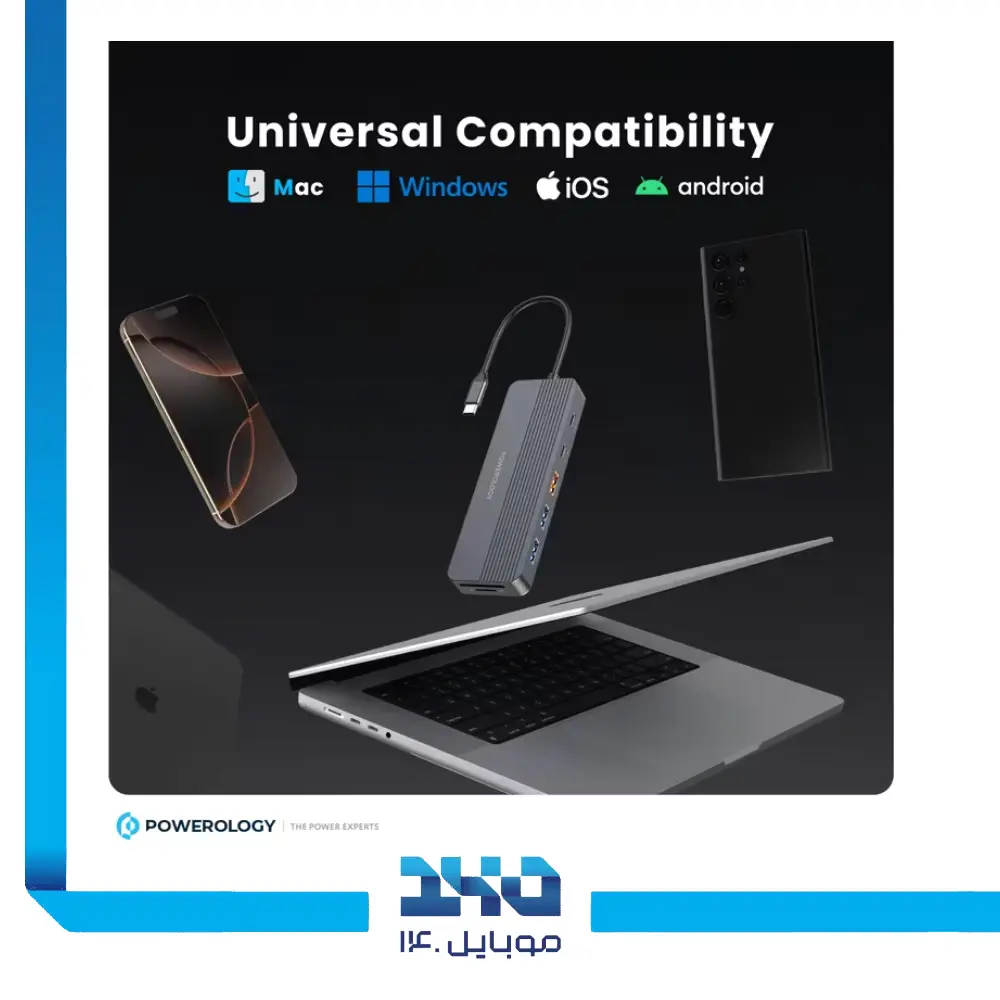 هاب 12 در 1 USB-C پاورولوژی مدل PWYSTC8721