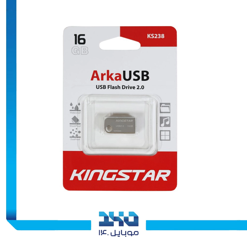 فلش مموری کینگاستار مدل (Arka KS238) ظرفیت 16 گیگابایت