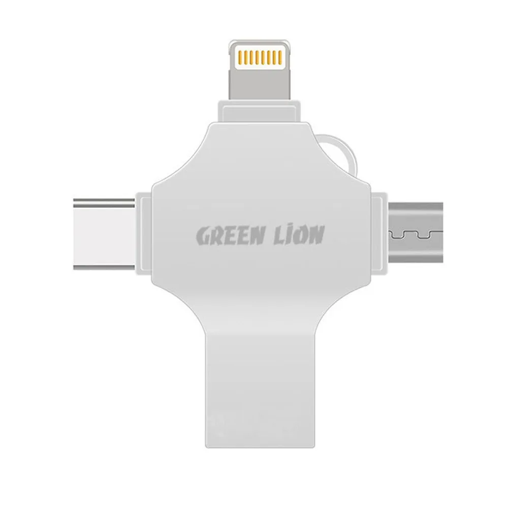 فلش مموری 4 در 1 گرین لاین مدل (GN4IN1USB128SL) ظرفیت 512 گیگابایت