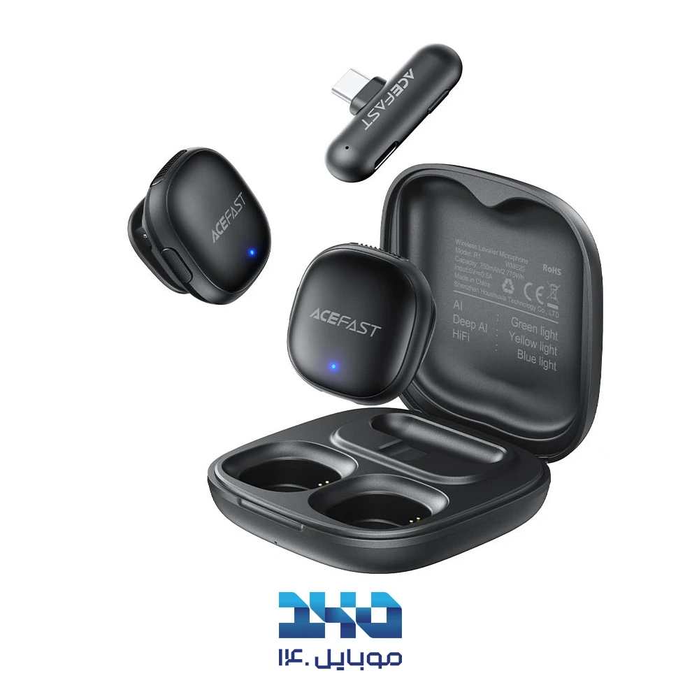 ست میکروفون بی‌سیم ایس فست مدل R1 با درگاه Type-C