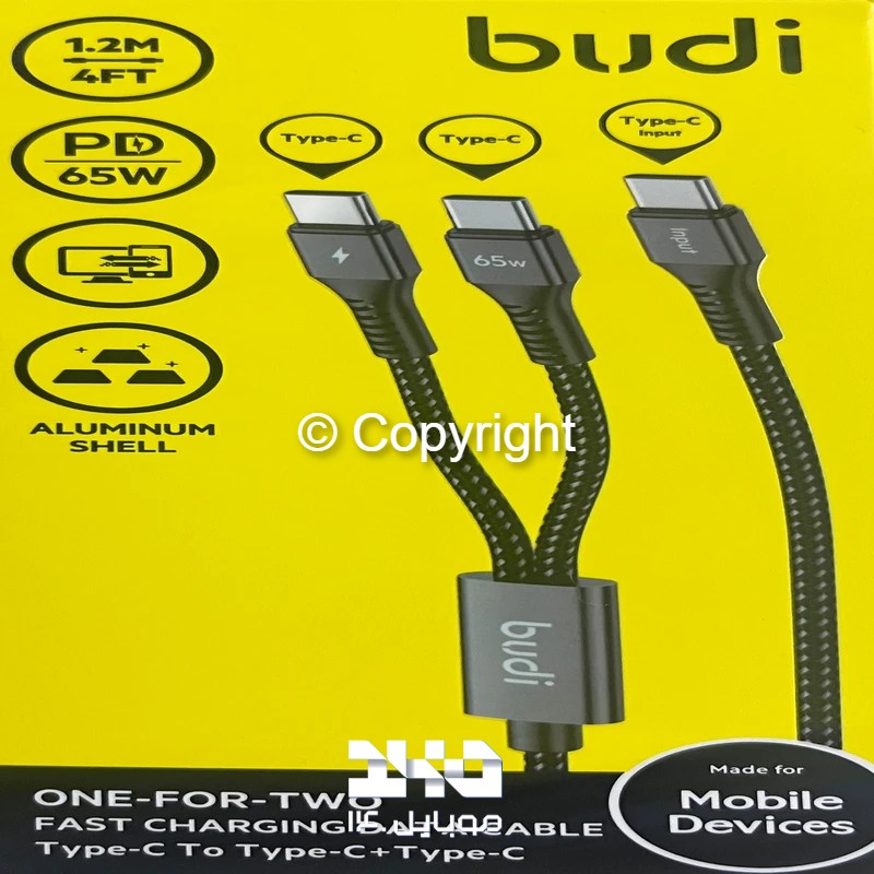 کابل تبدیل 1 به 2 تایپسی به تایپسی بودی مدل DC210C2C12B طول 1.2 متر