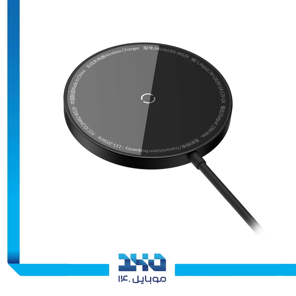 شارژر بی‌سیم 15 وات بیسوس مدل Simple Mini3