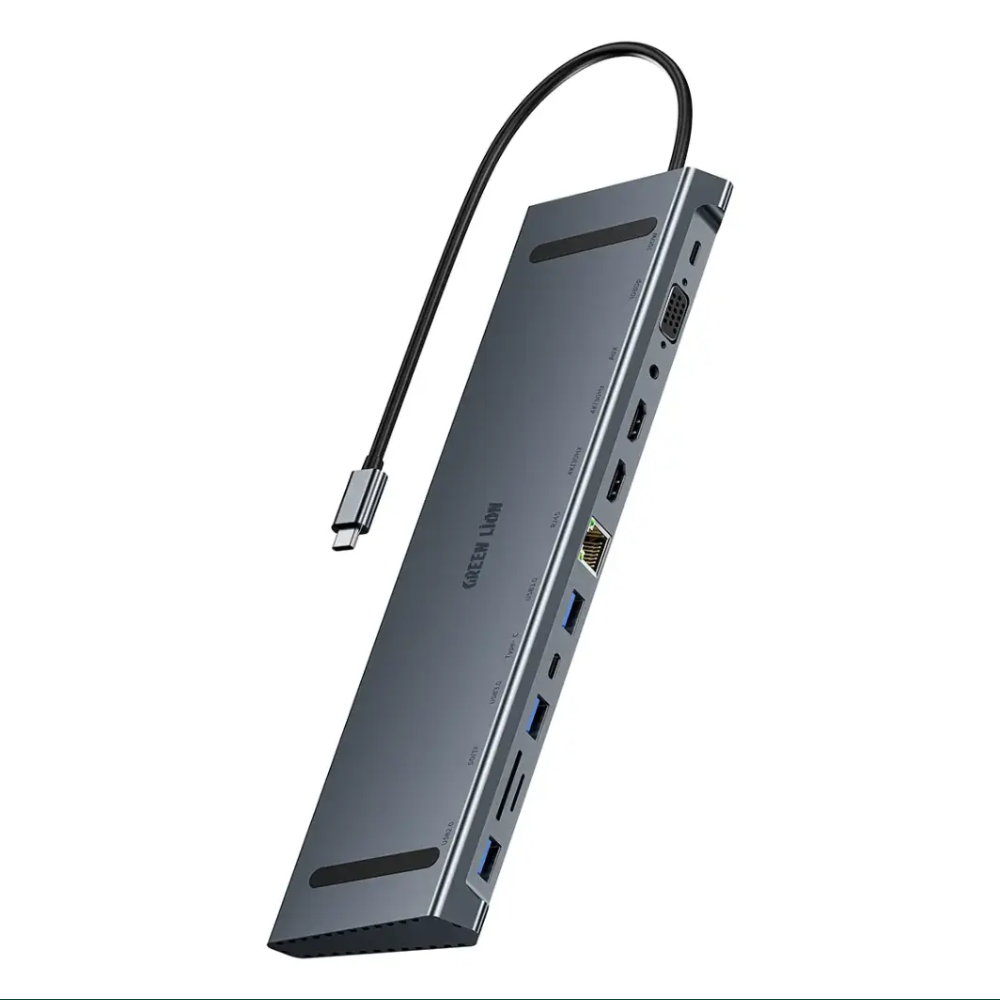 هاب 12 پورت USB-C گرین لاین مدل GN12N1CHUBGY