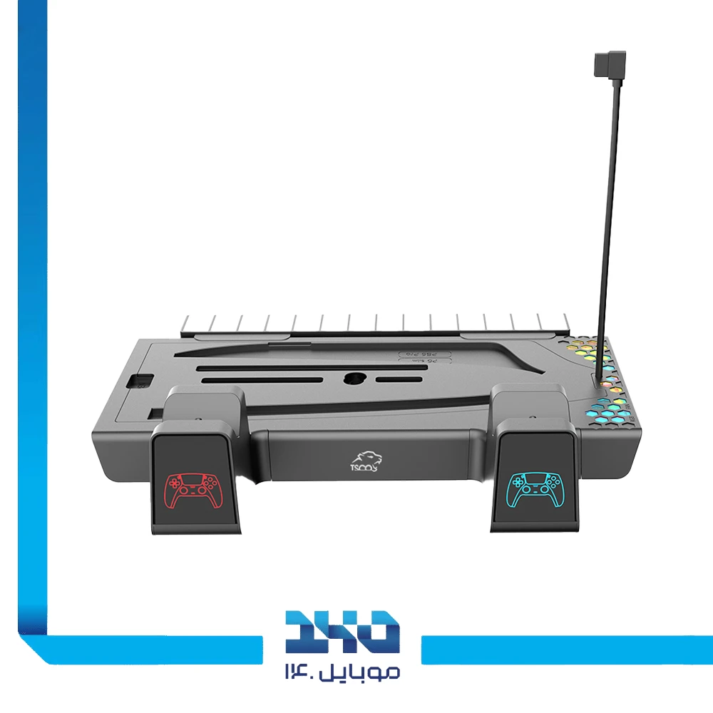 پایه شارژ دسته و فن خنک‌کننده پلی استیشن 5 تسکو مدل WarVault (TGS16)
