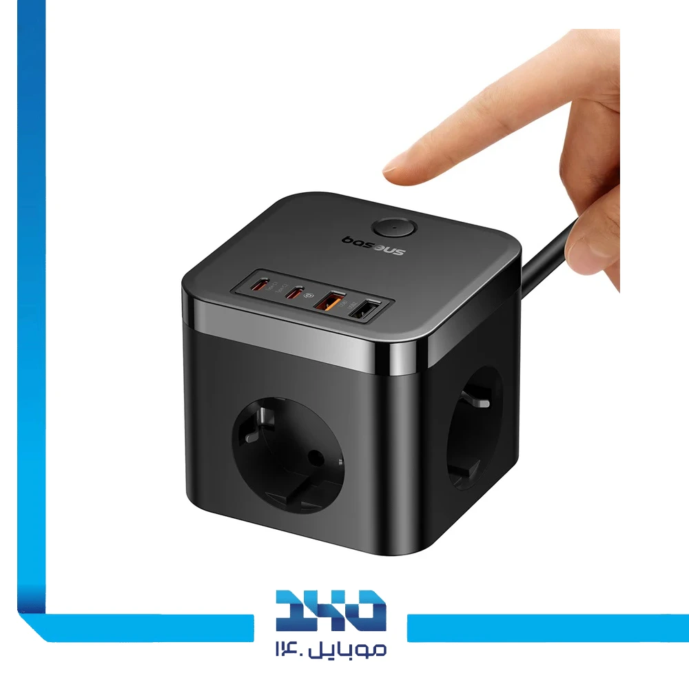 شارژر رومیزی 30 وات بیسوس مدل PowerCombo Cube