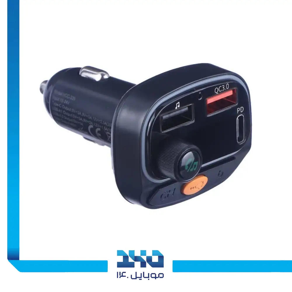 شارژر فندکی و اف ام پلیر بلوتوثی 30 وات هیسکا HCC-339
