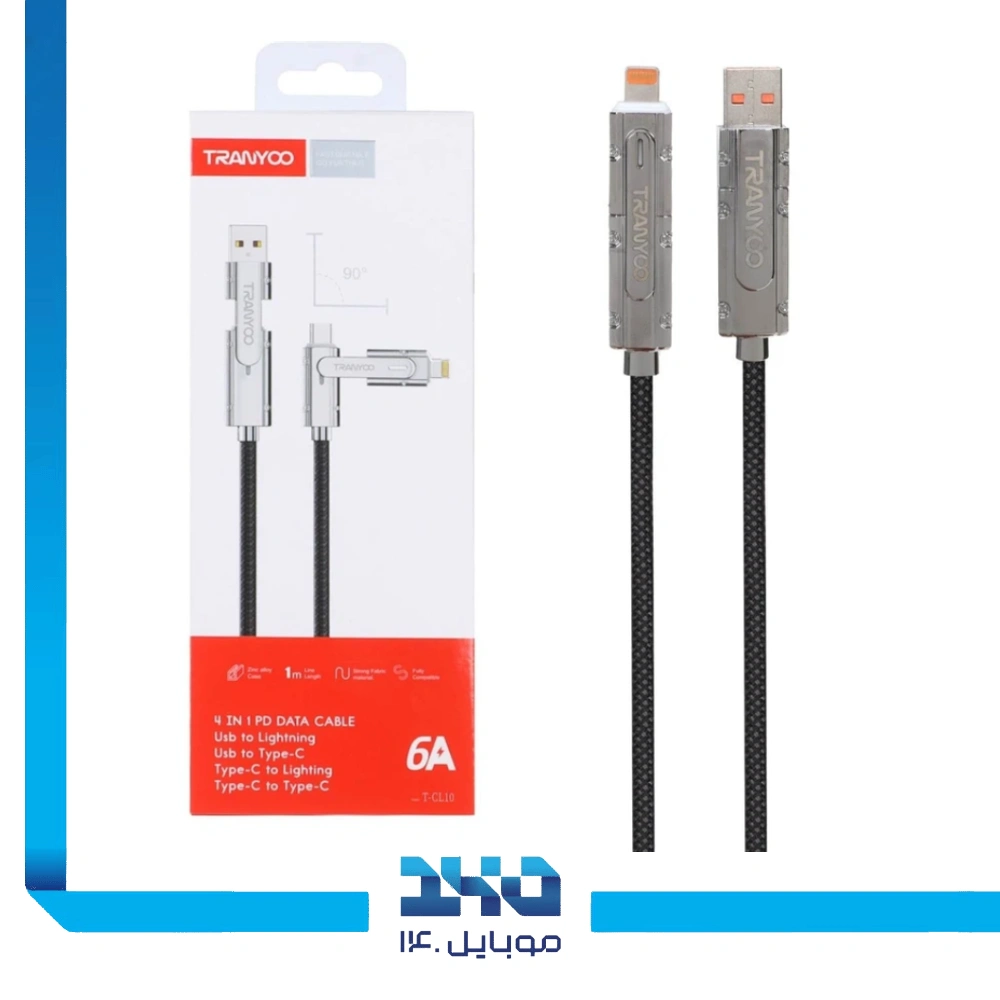 کابل تبدیل USB / USB-C به لایتنینگ/ USB-C ترانیو مدل CL10