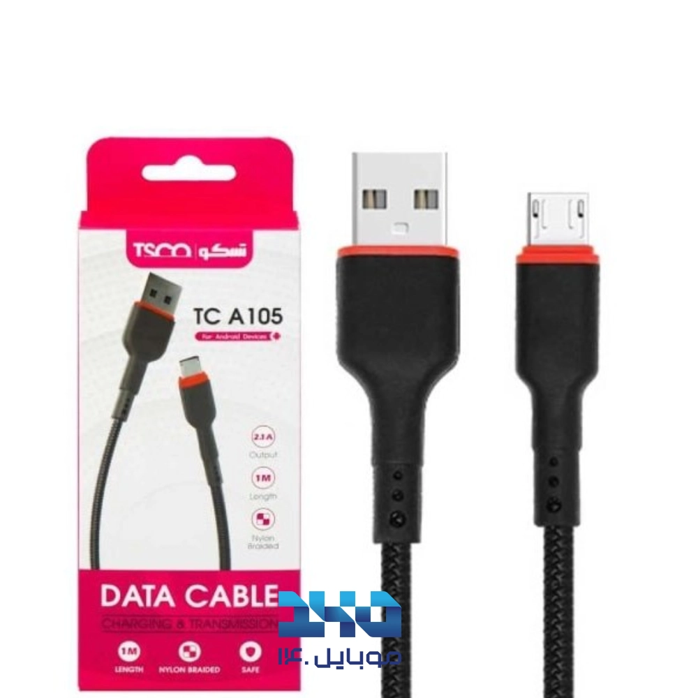 کابل شارژ و دیتا اندروید تسکو مدل TC A105 طول 1 متر