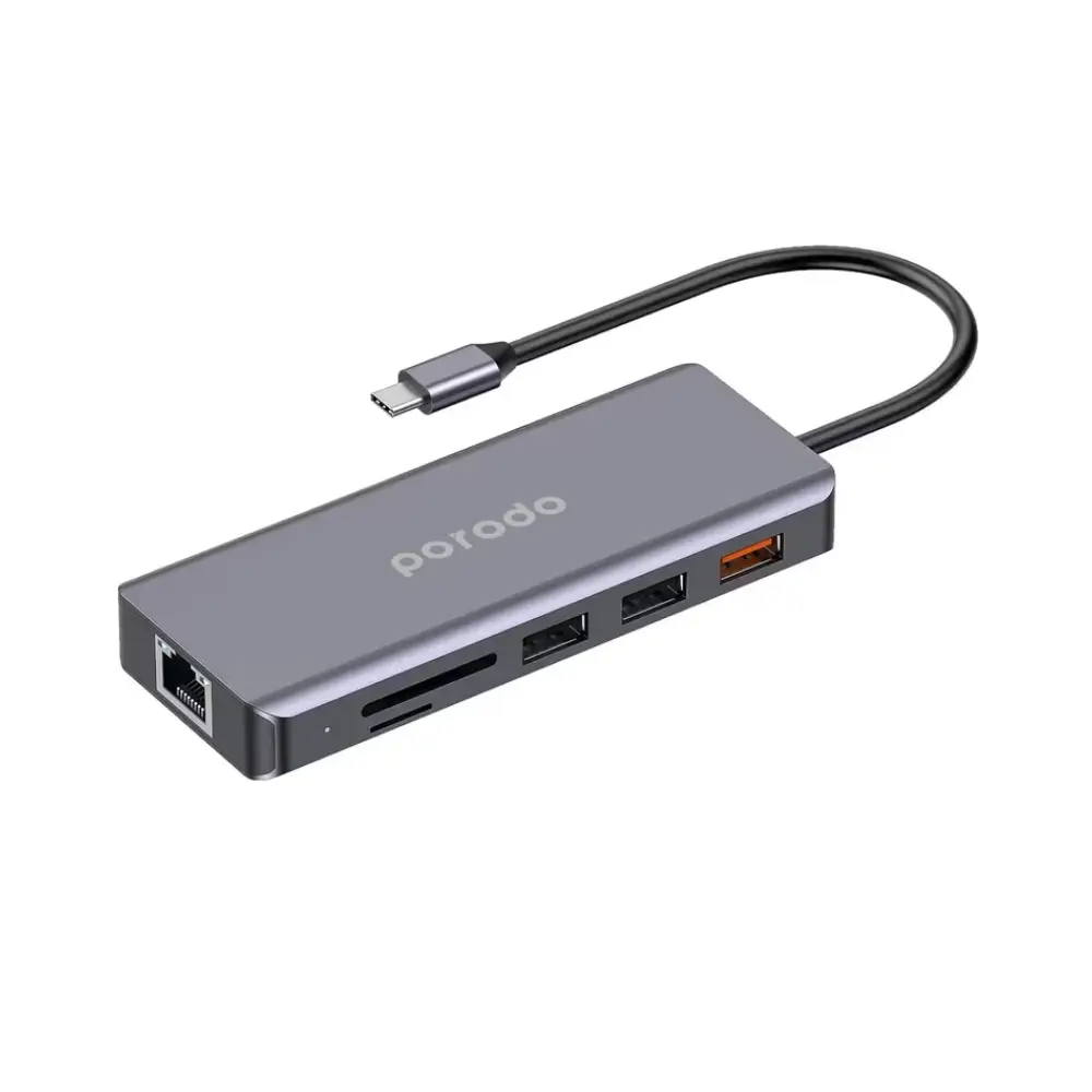هاب 9 در 1 USB-C پرودو مدل PD-91CHB-GY