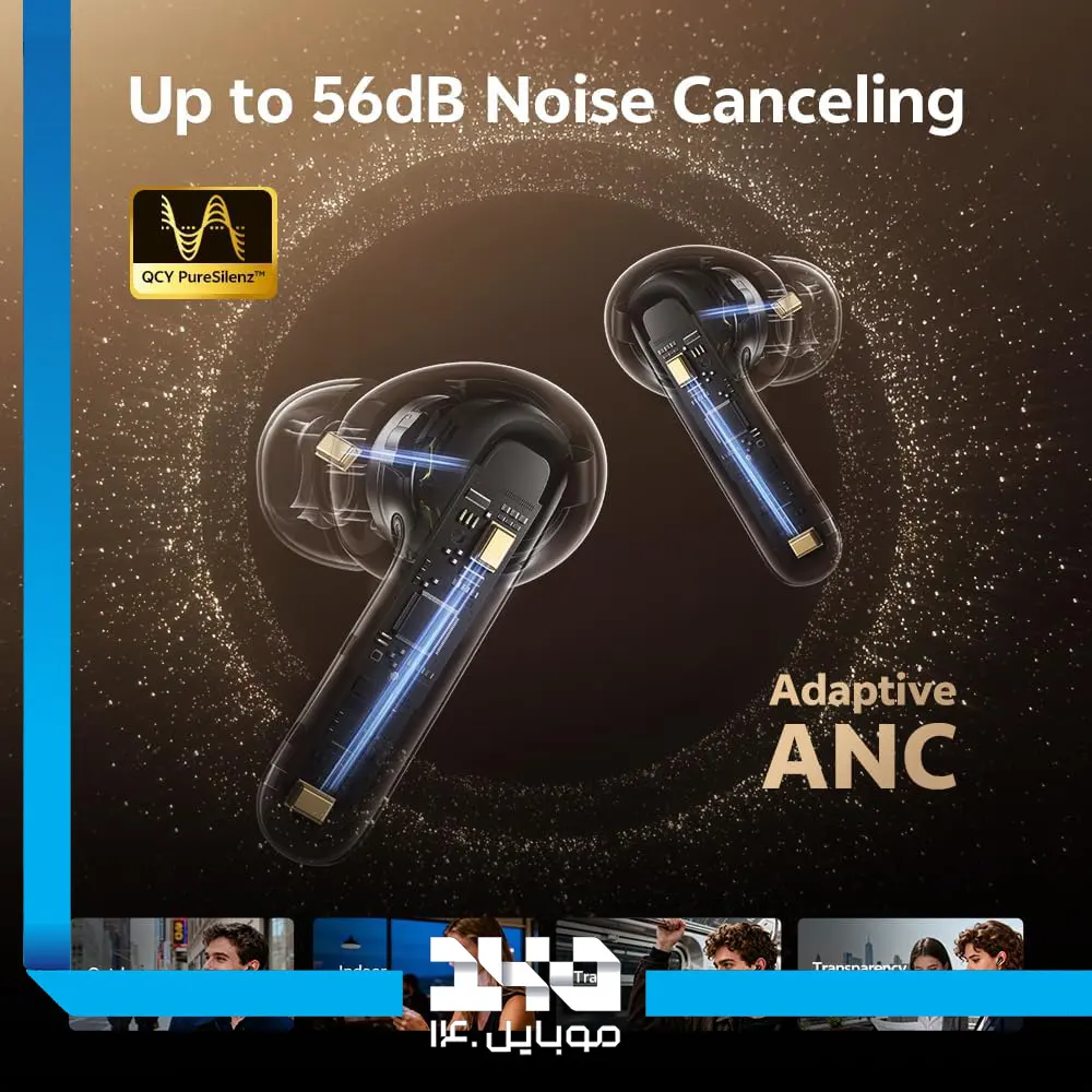 هندزفری بی‌سیم کیو‌سی‌وای با نویز کنسلینگ (ANC) مدل MeloBuds N60