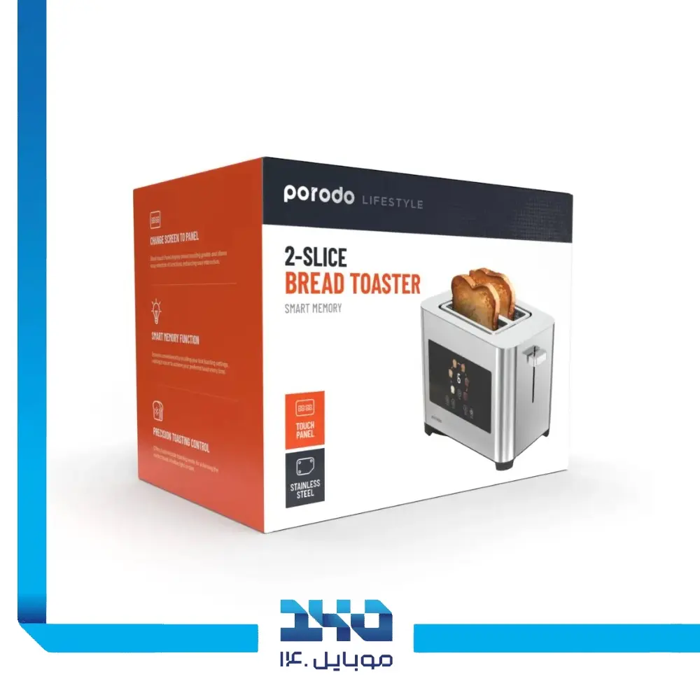 توستر دیجیتال 2 اسلایس پرودو لایف‌استایل مدل (PD-LFST001-SL)