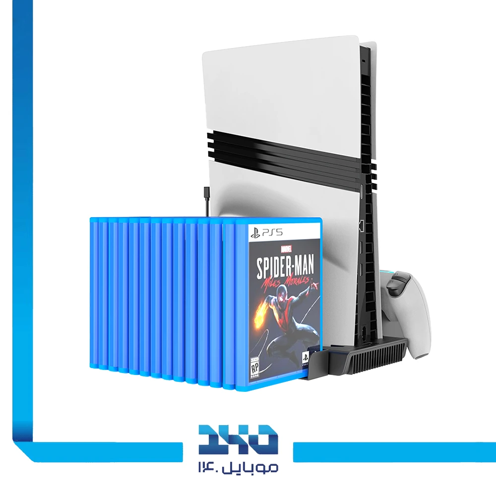 پایه شارژ دسته و فن خنک‌کننده پلی استیشن 5 تسکو مدل WarVault (TGS16)